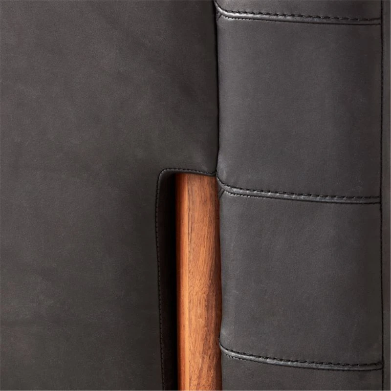 Marconi Tufted Black Leather Accent Chair 11 Marconi Tufted Black Leather Accent Chair - Image 11
