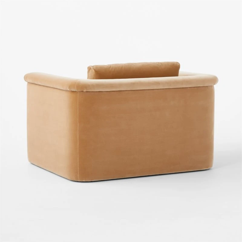 Mardones Camel Brown Velvet Lounge Chair 5 Mardones Camel Brown Velvet Lounge Chair - Image 5