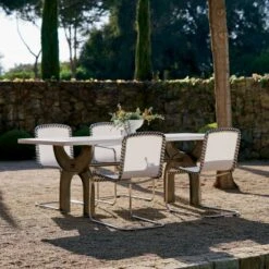 Enzo Natural Sunbrella ® Outdoor Armless Sling Chair Set Of 4 12 Enzo Natural Sunbrella ® Outdoor Armless Sling Chair Set Of 4 -Furniture Sales Store MareWhitewashedDiningTableAP21 1x1