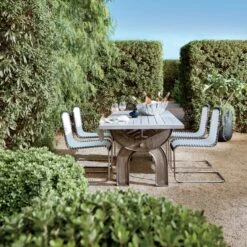 Enzo Natural Sunbrella ® Outdoor Armless Sling Chair Set Of 4 13 Enzo Natural Sunbrella ® Outdoor Armless Sling Chair Set Of 4 -Furniture Sales Store MareWhitewashedDiningTableM21