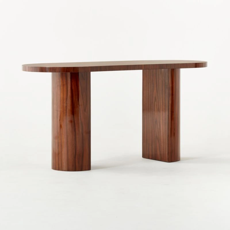 Marisa High-Gloss Walnut Wood Desk 60'' 5 Marisa High-Gloss Walnut Wood Desk 60'' - Image 5