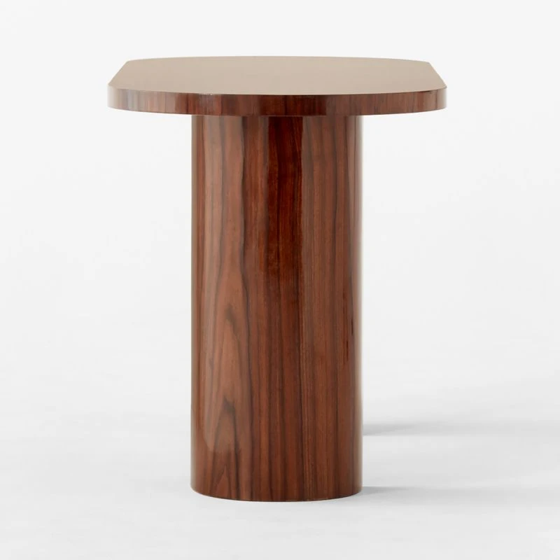 Marisa High-Gloss Walnut Wood Desk 60'' 6 Marisa High-Gloss Walnut Wood Desk 60'' - Image 6