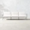 Marteau Black Iron Outdoor Sofa With White Sunbrella® Cushions