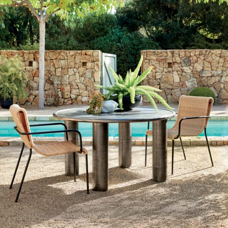 Rizo Faux Rattan Dining Armchair Chair Set Of 4 2 Rizo Faux Rattan Dining Armchair Chair Set Of 4 - Image 2