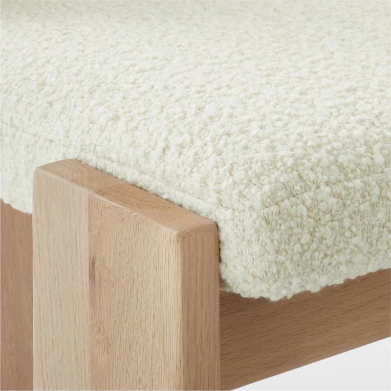 Mats Three-Legged White Boucle Dining Chair 6 Mats Three-Legged White Boucle Dining Chair - Image 6