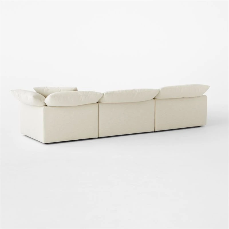 Mattea 4-Piece Neutral Performance Linen Sectional Sofa With Left-Arm 6 Mattea 4-Piece Neutral Performance Linen Sectional Sofa With Left-Arm - Image 6