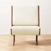 Meda Ivory Wool Armless Lounge Chair