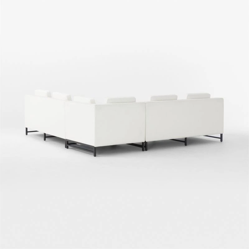Metric 3-Piece L-Shaped White Boucle Sectional Sofa 5 Metric 3-Piece L-Shaped White Boucle Sectional Sofa - Image 5