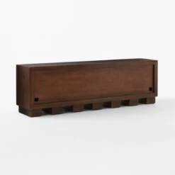 Moti Brown And White Mango Wood Media Console -Furniture Sales Store MotiMediaCredenza3QBSSS23