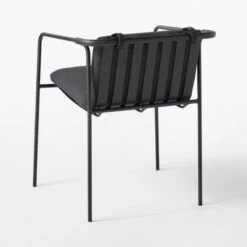 Navene Black Outdoor Dining Armchair -Furniture Sales Store NaveneBkDiningArmchair3QBSSS22
