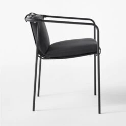 Navene Black Outdoor Dining Armchair -Furniture Sales Store NaveneBkDiningArmchairSDSSS22