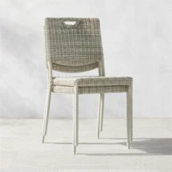 Nino Ivory Rattan Stacking Outdoor Dining Chair -Furniture Sales Store NinoDiningChairAVSHS23