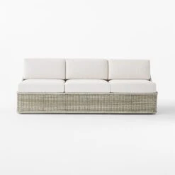 Nino Ivory Rattan Outdoor Sofa With Ivory Boucle Sunbrella® Cushions -Furniture Sales Store NinoSofaSOSSS23