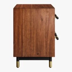 Oberlin 2-Drawer Faux Leather And Wood Nightstand -Furniture Sales Store OberlinNighstandSDS18