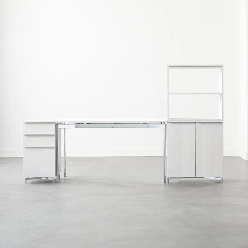 Oracle Modular White Wood Bookcase 5 Oracle Modular White Wood Bookcase - Image 5