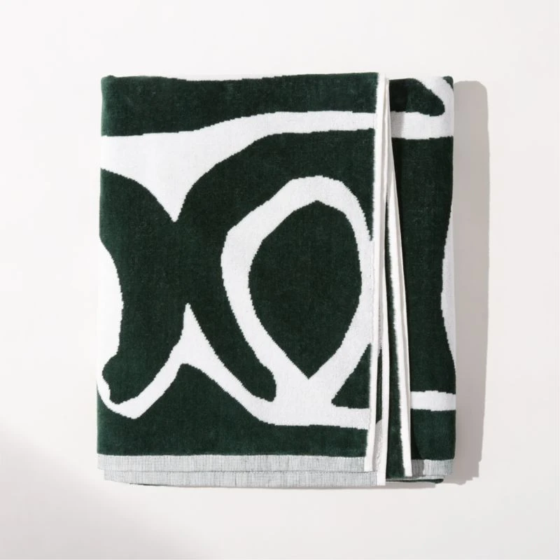 Parc Organic Cotton Green Beach Towel 2 Parc Organic Cotton Green Beach Towel - Image 2