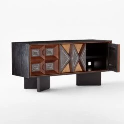 Paseo Carved Wood Media Console -Furniture Sales Store PaseoCredenza3QAVSSF21