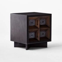 Paseo 2-Drawer Carved Black Oak Wood Nightstand 9 Paseo 2-Drawer Carved Black Oak Wood Nightstand -Furniture Sales Store PaseoNightstand3QSSF21