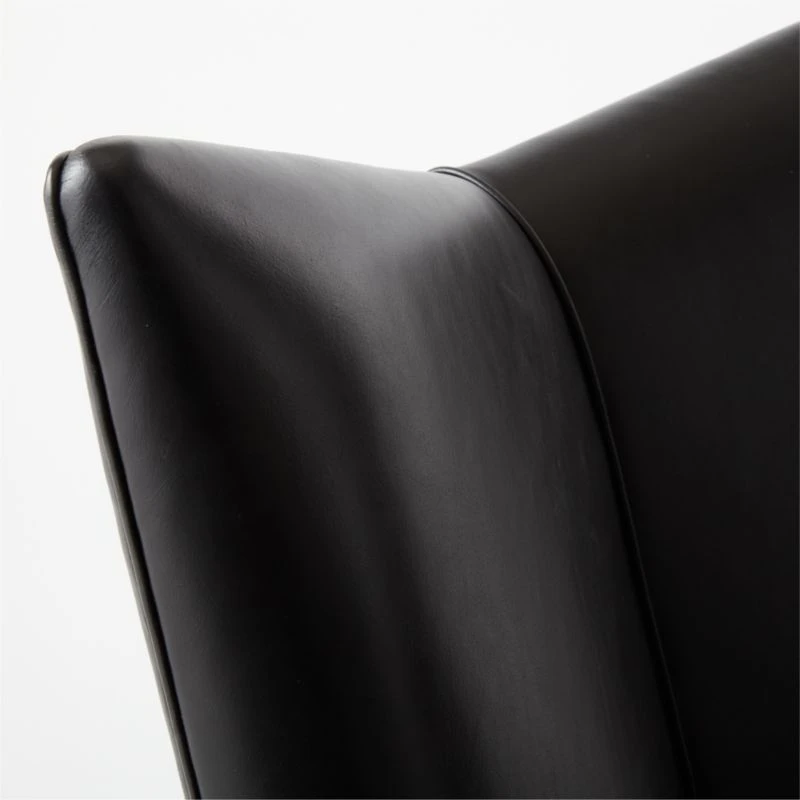 Bowtie Black Leather Office Chair Model 3002 7 Bowtie Black Leather Office Chair Model 3002 - Image 7