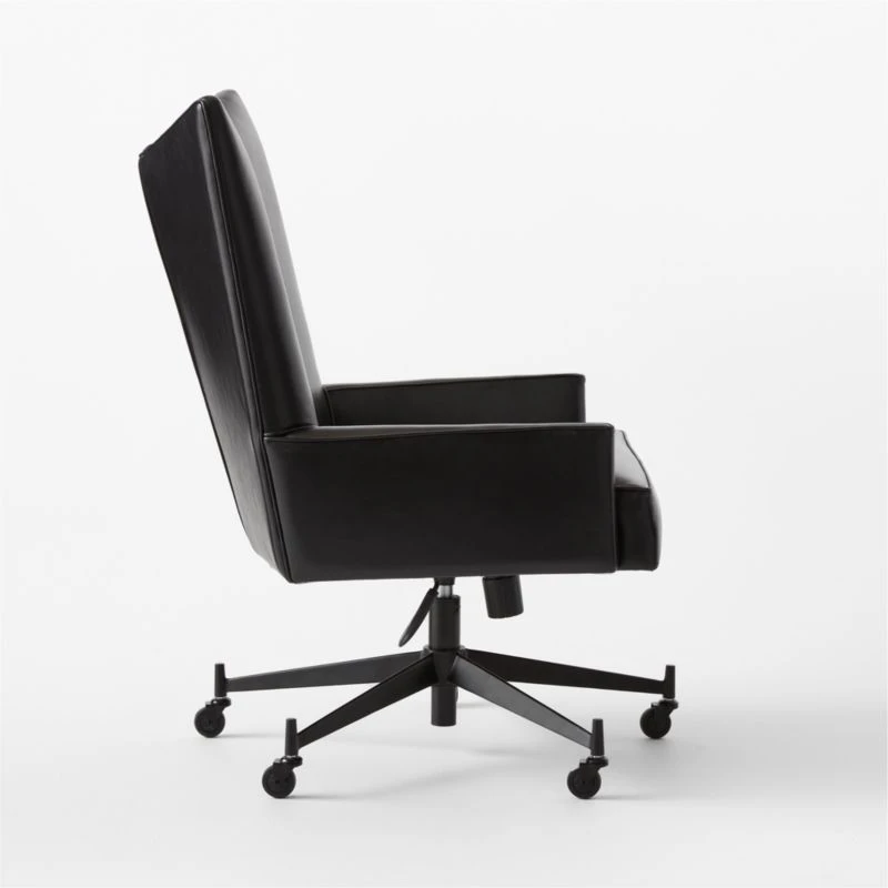 Bowtie Black Leather Office Chair Model 3002 5 Bowtie Black Leather Office Chair Model 3002 - Image 5