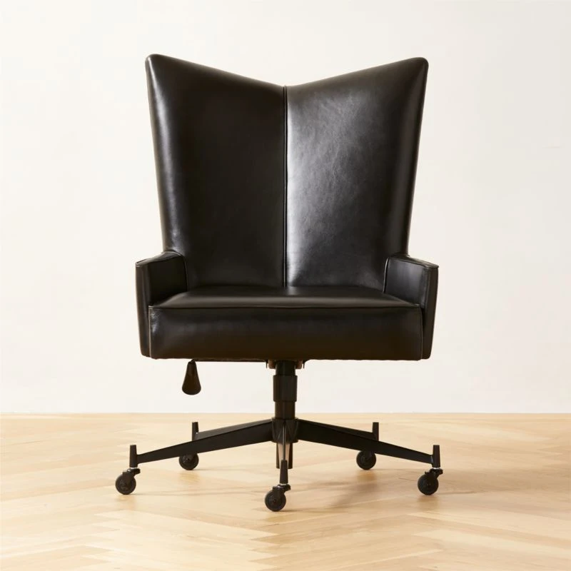 Bowtie Black Leather Office Chair Model 3002 1 Bowtie Black Leather Office Chair Model 3002