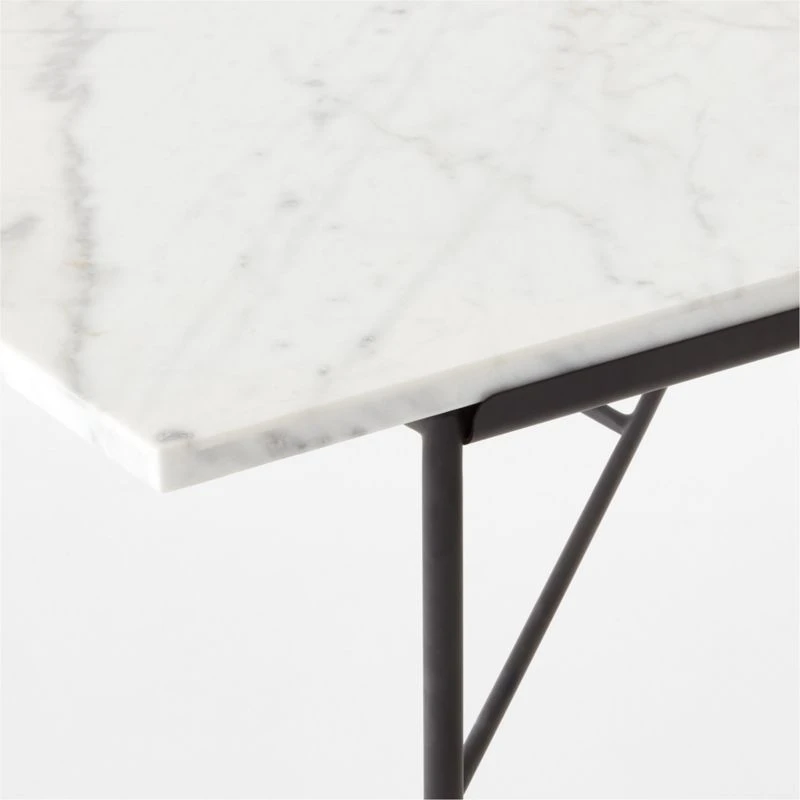 Pavilion Black Metal Outdoor Dining Table With Marble Top Model 6141 5 Pavilion Black Metal Outdoor Dining Table With Marble Top Model 6141 - Image 5