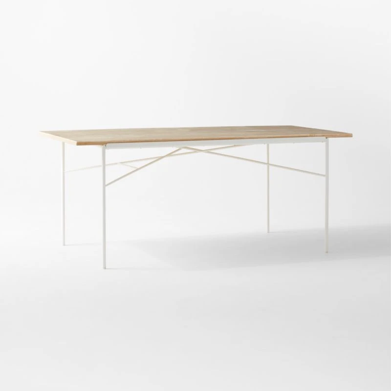 Pavilion Ivory Metal Outdoor Dining Table With Travertine Top Model 6141 4 Pavilion Ivory Metal Outdoor Dining Table With Travertine Top Model 6141 - Image 4