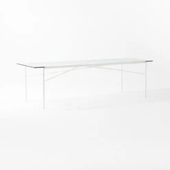 Pavilion Large Ivory Metal Outdoor Patio Dining Table With Glass Top Model 6142 -Furniture Sales Store Pavilion6142IvDnTbWGlsTp3QSSS22