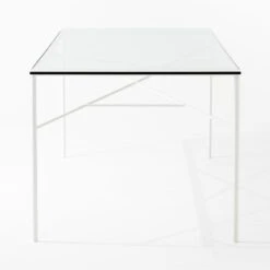 Pavilion Large Ivory Metal Outdoor Patio Dining Table With Glass Top Model 6142 -Furniture Sales Store Pavilion6142IvDnTbWGlsTpSDSSS22