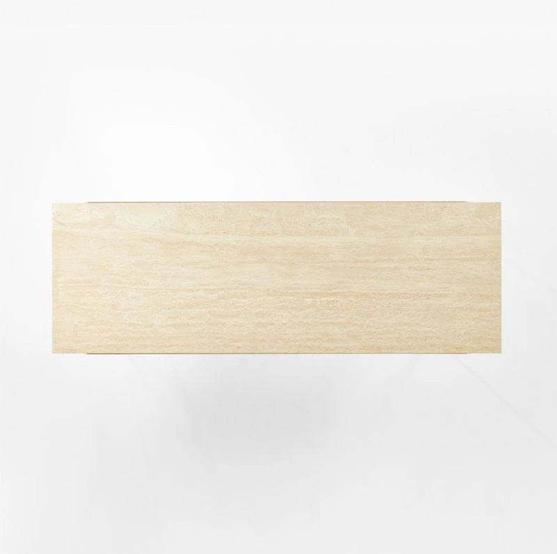 Pavilion Large Ivory Metal Outdoor Patio Dining Table With Travertine Top Model 6142 6 Pavilion Large Ivory Metal Outdoor Patio Dining Table With Travertine Top Model 6142 - Image 6