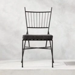 Pavilion Dining Chair With Grey Sunbrella ® Cushion Model 6350 Set Of 2