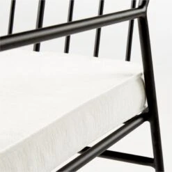 Pavilion Black Outdoor Dining Armchair With Ivory Sunbrella ® Cushion Model 6470 -Furniture Sales Store Pavilion6470IvyDiningChrAVSSS21 2