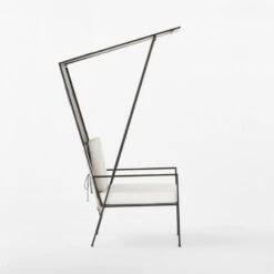 Pavilion Black Outdoor Cabana Chair With Sunbrella Cushion And Shade Model 6571 -Furniture Sales Store PavilionMd6530BkCbChrNSdSDSSS22