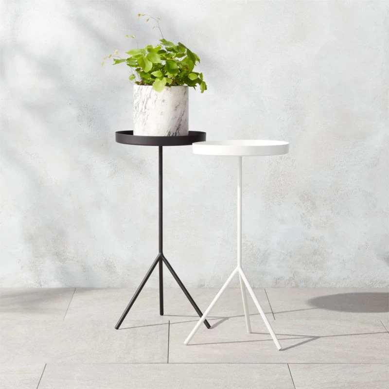 Pavilion White Cocktail Table/Plant Stand 21.5" 4 Pavilion White Cocktail Table/Plant Stand 21.5" - Image 4