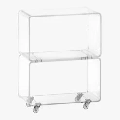 Peekaboo Acrylic Rolling Two Shelf -Furniture Sales Store Peekaboo2Shelf3QF12