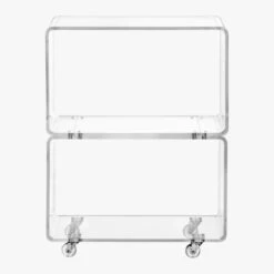 Peekaboo Acrylic Rolling Two Shelf -Furniture Sales Store Peekaboo2ShelfF12