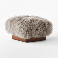 Pelosa Sheepskin Ottoman 8 Pelosa Sheepskin Ottoman -Furniture Sales Store PelosaSheepskinOttoman3QSSF21