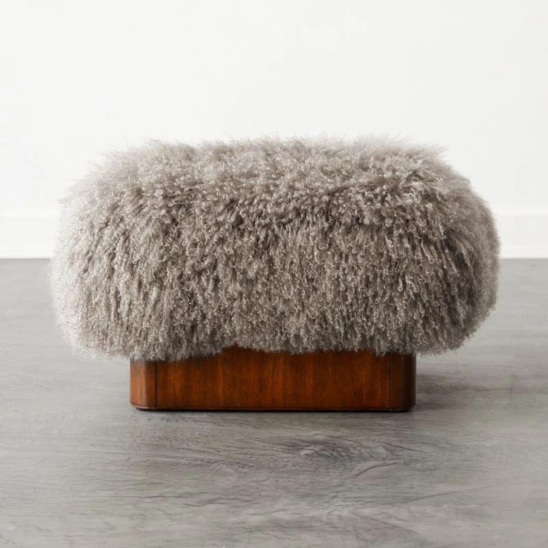 Pelosa Sheepskin Ottoman 1 Pelosa Sheepskin Ottoman