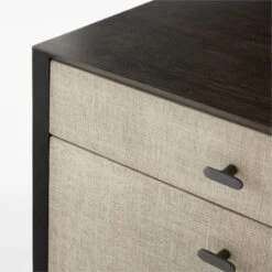 Perch Lacquered Linen File Cabinet 15 Perch Lacquered Linen File Cabinet -Furniture Sales Store PerchFileCredenzaAVSSS23