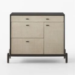 Perch Lacquered Linen File Cabinet 10 Perch Lacquered Linen File Cabinet -Furniture Sales Store PerchFileCredenzaSOSSS23