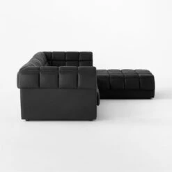 Pezzo 4-Piece L-Shaped Black Leather Sectional Sofa With Left Arm 9 Pezzo 4-Piece L-Shaped Black Leather Sectional Sofa With Left Arm -Furniture Sales Store Pezzo4PcBlkLthrLASectSDSSS23