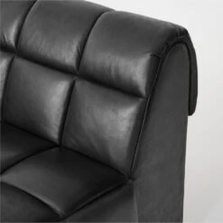 Pezzo 6-Piece L-Shaped Black Leather Sectional Sofa With Right Arm 11 Pezzo 6-Piece L-Shaped Black Leather Sectional Sofa With Right Arm -Furniture Sales Store Pezzo6PcBlkLthrRASectAVSSS23