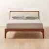 Pietro Woven Ivory Leather Queen Bed
