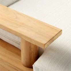 Pinet Teak Outdoor Double Chaise Lounge With Textured Ivory Perennials® Cushions 17 Pinet Teak Outdoor Double Chaise Lounge With Textured Ivory Perennials® Cushions -Furniture Sales Store PinetTeakDoubleChaiseAV2SSS23