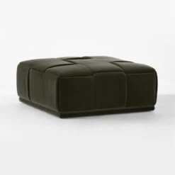 Pointe Black Velvet Ottoman 6 Pointe Black Velvet Ottoman -Furniture Sales Store PointeRavenVelvetOttoman3QSSS23