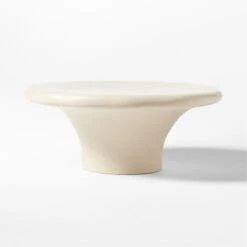 Pompeo Round Ivory Cast Resin Outdoor Coffee Table Large 8 Pompeo Round Ivory Cast Resin Outdoor Coffee Table Large -Furniture Sales Store PompeoResinTableLrgSOSSS23