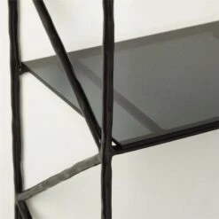 Ponte Black Metal Wall Mount Bookshelf Tall -Furniture Sales Store PonteHmrdRdTallBookcaseAV3SHS22 1