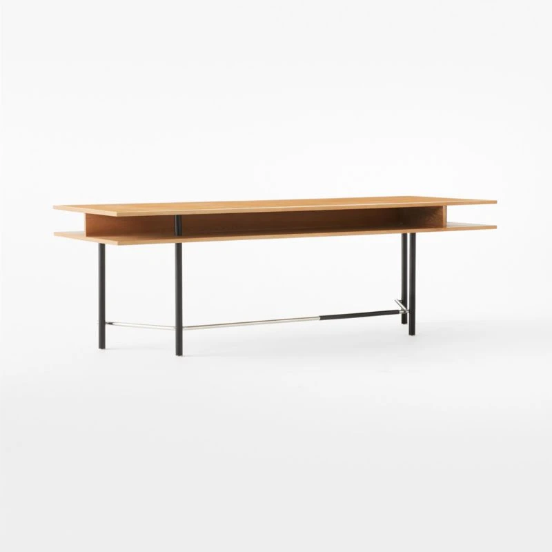 Portofino Cerused White Oak Wood Desk 8 Portofino Cerused White Oak Wood Desk - Image 8