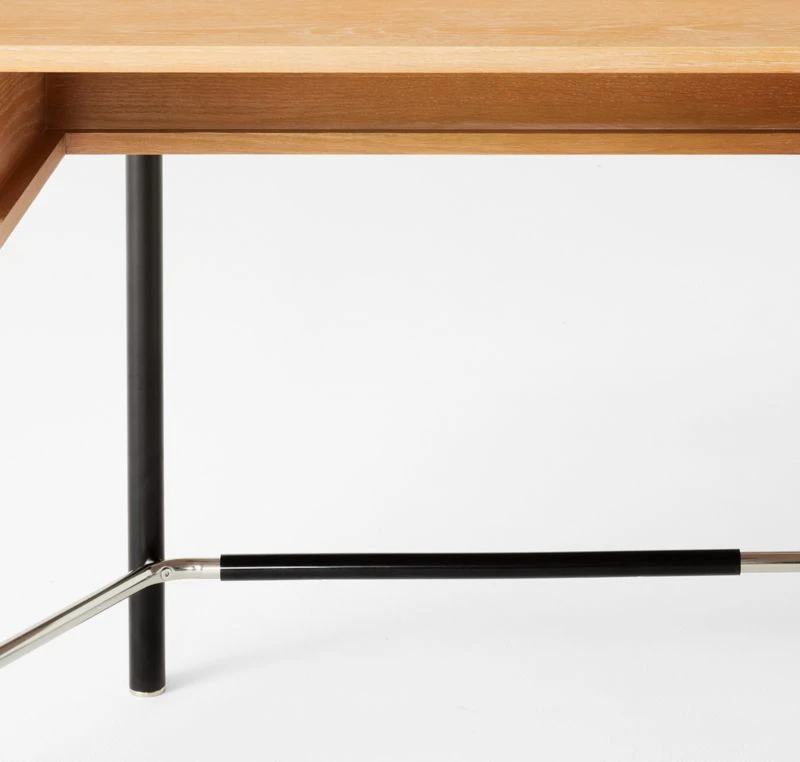 Portofino Cerused White Oak Wood Desk 9 Portofino Cerused White Oak Wood Desk - Image 9