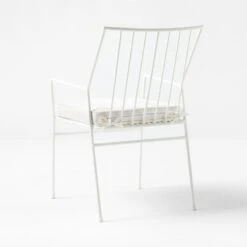 Pavilion Ivory Outdoor Dining Armchair With Ivory Sunbrella Cushion Model 6470 -Furniture Sales Store PvlnIvDngChrWIvyChM64703QBSSS22